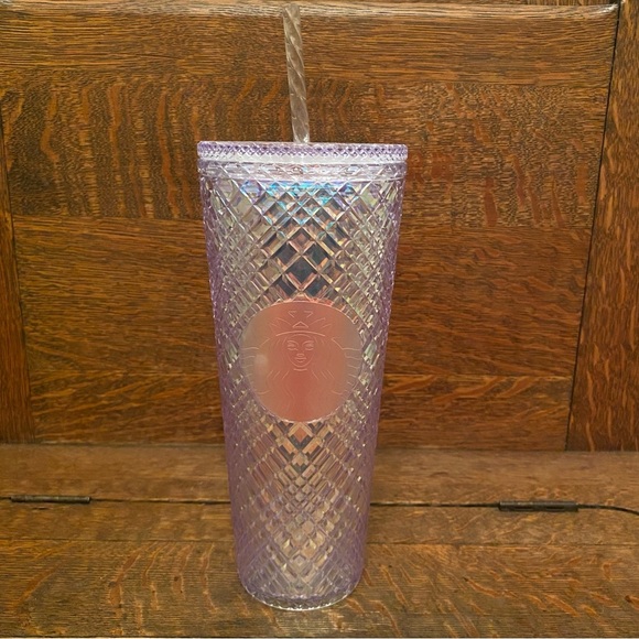 Starbucks Jeweled Bling Holiday 2021 24 Oz Diamond Iridescent Tumbler With Straw - Picture 1 of 5